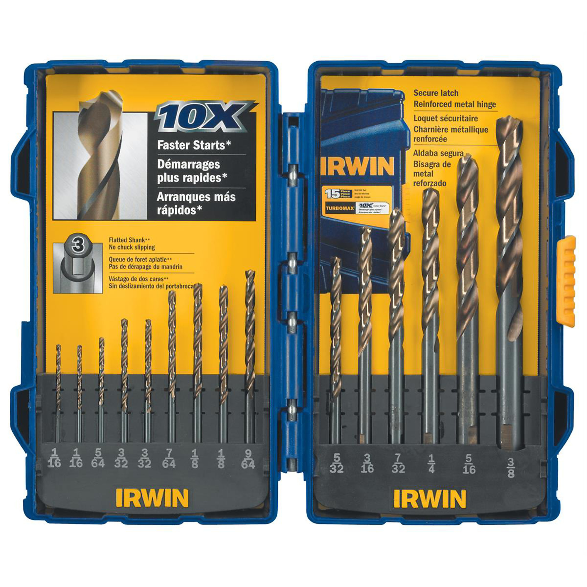 Hanson Turbomax Turbo Point Drill Bit Set — 15-Pc., Model# HAN318015